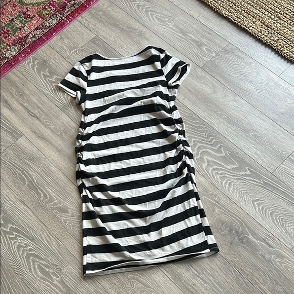 Maternity Striped Black and White Women's Dress - Picture 8 of 9